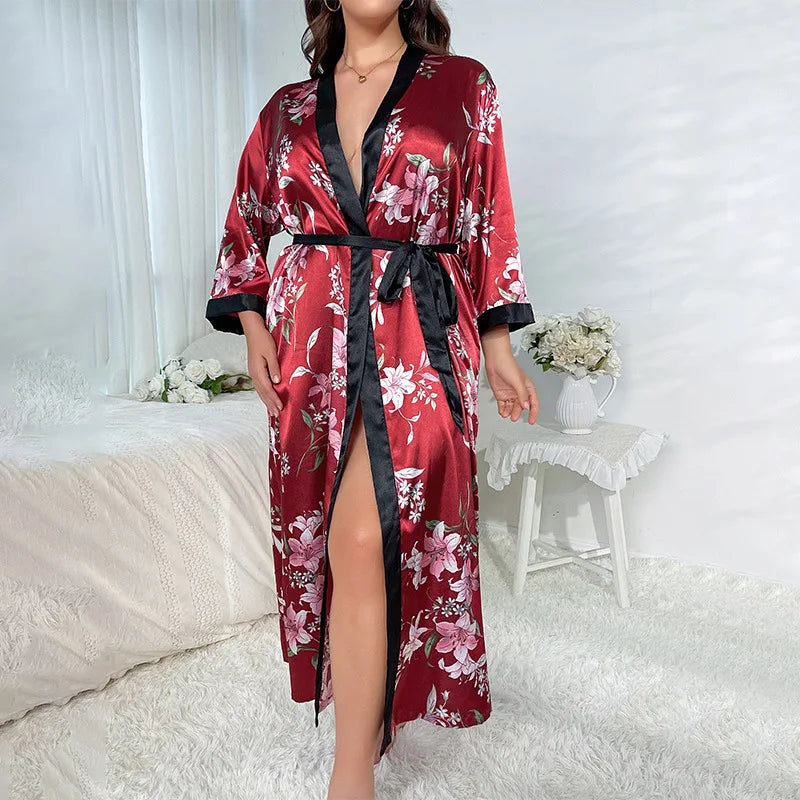 Long and casual Silk Robe